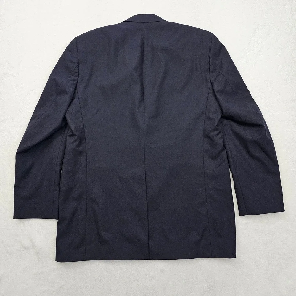 Chaps Ralph‎ Lauren Blazer Mens 42L Navy Blue Wool Gold Crest Buttons Preppy Ivy